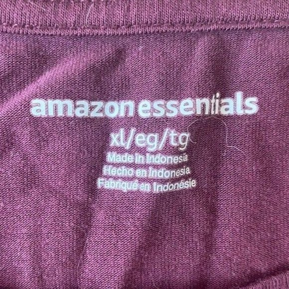 A. Essentials Short Sleeved Burgundy Women's Tunic  Size XL - Picture 3 of 4